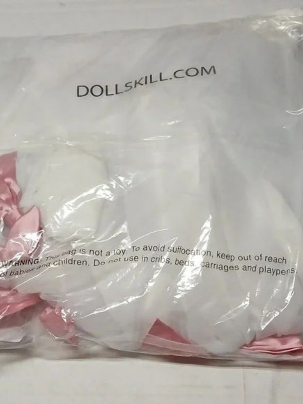 Dolls Kill Another Dance White Corset Mini Dress w/ Pink Bows XXL New w/ Gloves - Picture 4 of 4